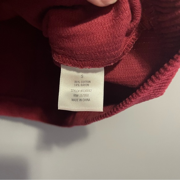 Burgundy Corduroy & Buttons Mini Skirt - Picture 7 of 9